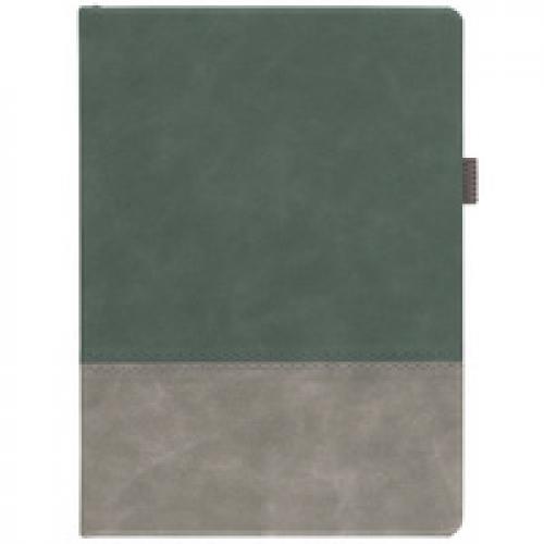 Ежедневник Horizon, недатированный, серый с зеленым