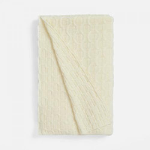 Плед Braidera, белый (молочный)