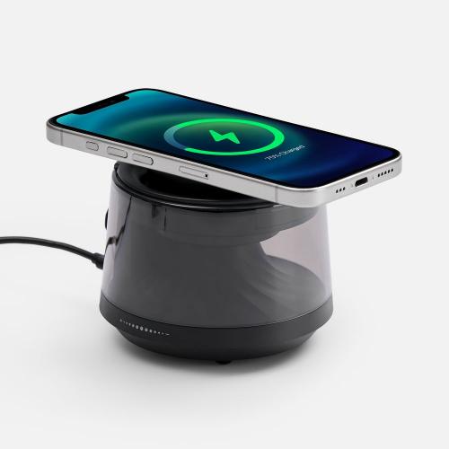 Bluetooth-колонка с подсветкой и беспроводной зарядкой Quantium; - купить необычные подарки в Воронеже