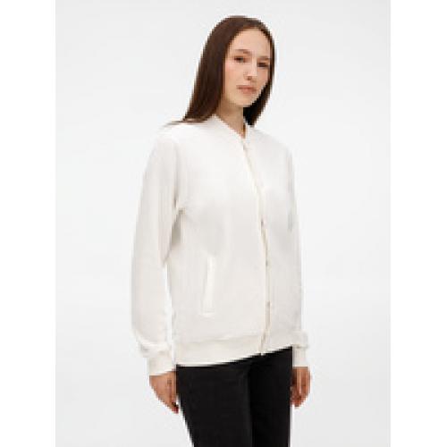 Бомбер унисекс Nuppu, молочно-белый