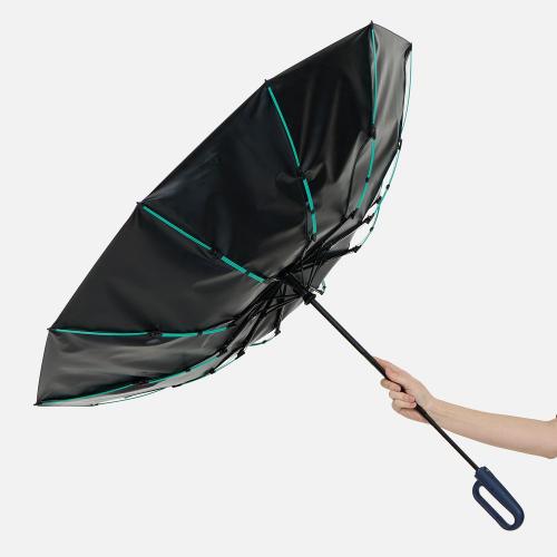 Зонт складной Skymate с УФ-защитой и ручкой-карабином; - купить именные сувениры в Воронеже