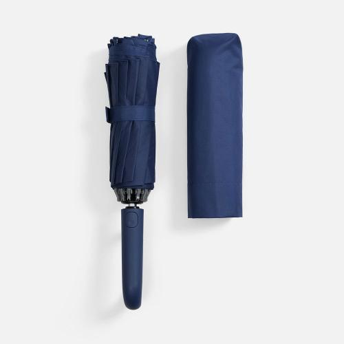 Зонт обратного сложения inLoop с ручкой-карабином; - купить подарки с логотипом в Воронеже