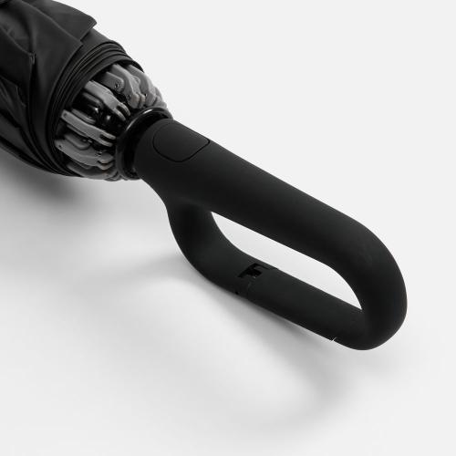 Зонт обратного сложения с ручкой-карабином Foldberry; - купить подарки с логотипом в Воронеже