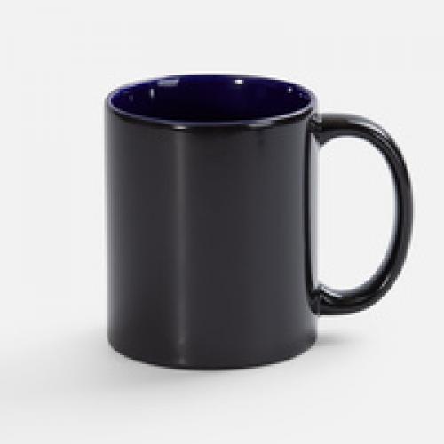 Кружка-хамелеон On Display, глянцевая, черная с синим