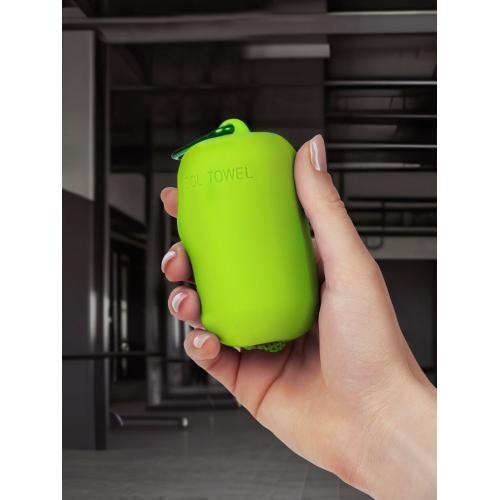 Охлаждающее полотенце Narvik в силиконовом чехле; - купить подарки с логотипом в Воронеже