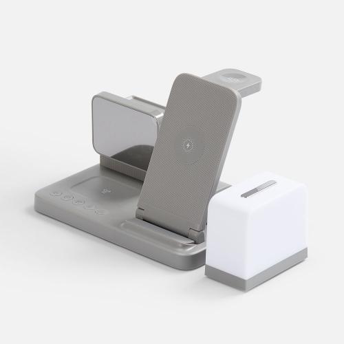 Зарядная станция с электронными часами и подсветкой Large Charge ver.3; - купить подарки с логотипом в Воронеже