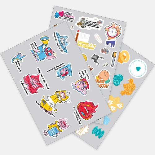 Наклейки ПВХ Sticker Pack на заказ; - купить бизнесс-сувениры в Воронеже
