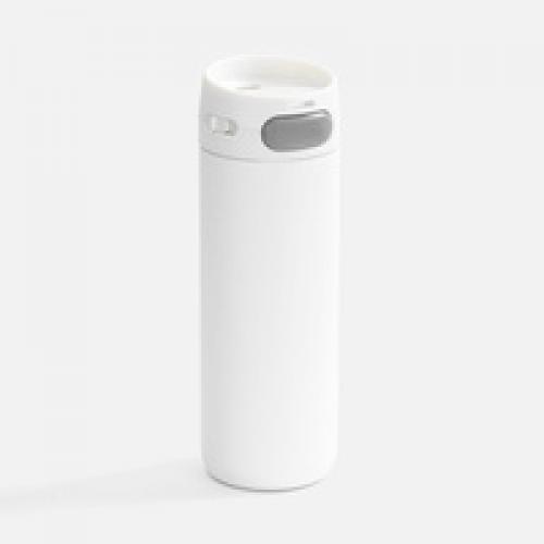 Термостакан X1 с цветной кнопкой, белый с серым