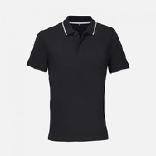 Рубашка поло унисекс Palermo, черная с белым