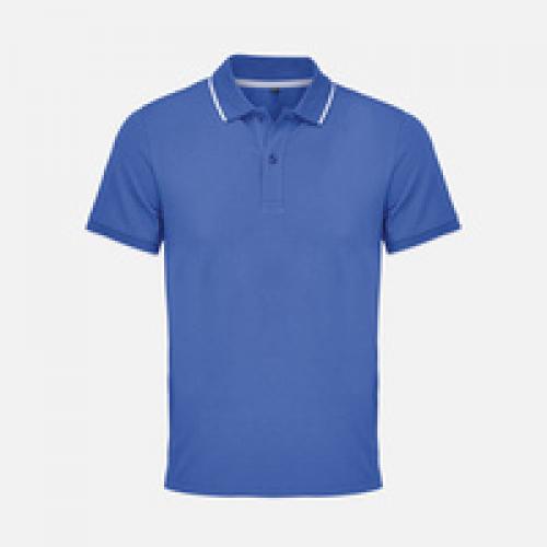 Рубашка поло унисекс Palermo, ярко-синяя с белым