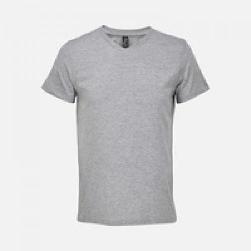 Футболка унисекс Regent с V-образным вырезом, серый меланж
