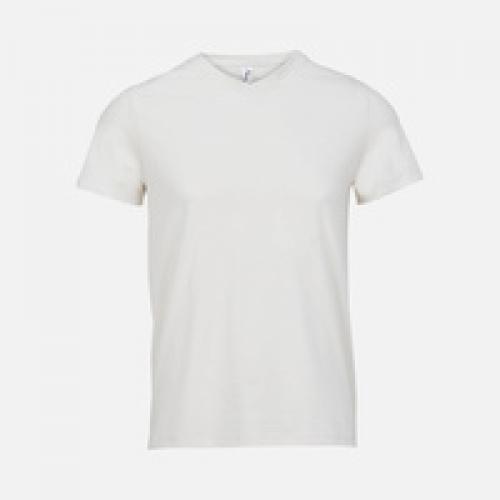 Футболка унисекс Regent с V-образным вырезом, молочно-белая