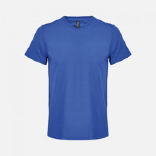 Футболка унисекс Regent с V-образным вырезом, ярко-синяя (royal)