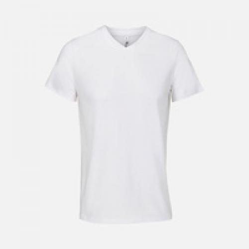 Футболка унисекс Regent с V-образным вырезом, белая