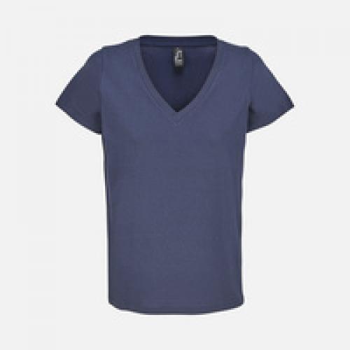 Футболка женская Regent Women с V-образным вырезом, кобальт (темно-синяя)