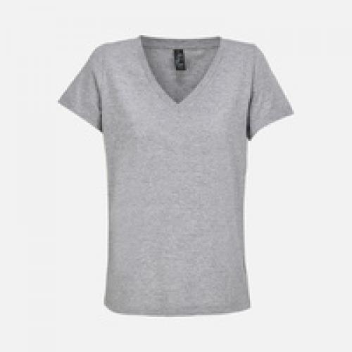 Футболка женская Regent Women с V-образным вырезом, серый меланж