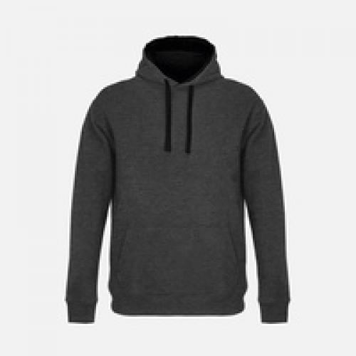 Худи унисекс Cameron, черный меланж с черным