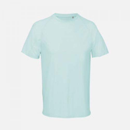 Футболка спортивная унисекс Vortex, зелено-голубая