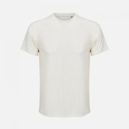 Футболка спортивная унисекс Vortex, молочно-белая