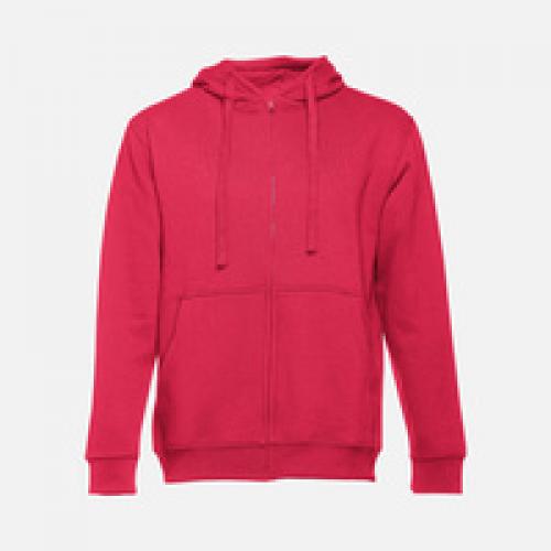 Толстовка мужская на молнии с капюшоном Amsterdam, красная