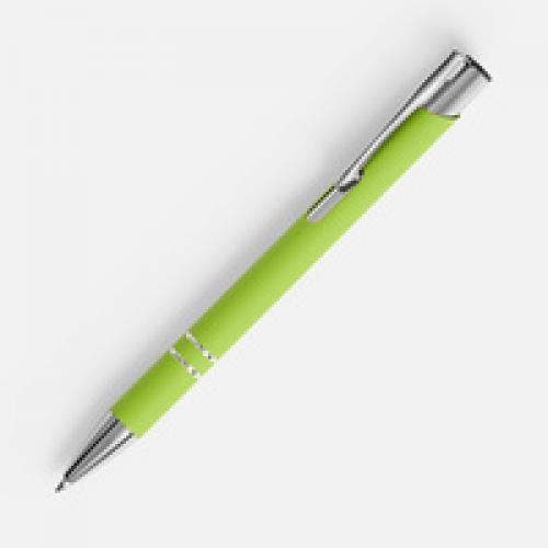 Ручка шариковая Keskus Soft Touch, зеленое яблоко