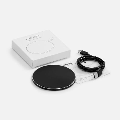 Беспроводное зарядное устройство с подсветкой Lightcore; - купить подарки с логотипом в Воронеже