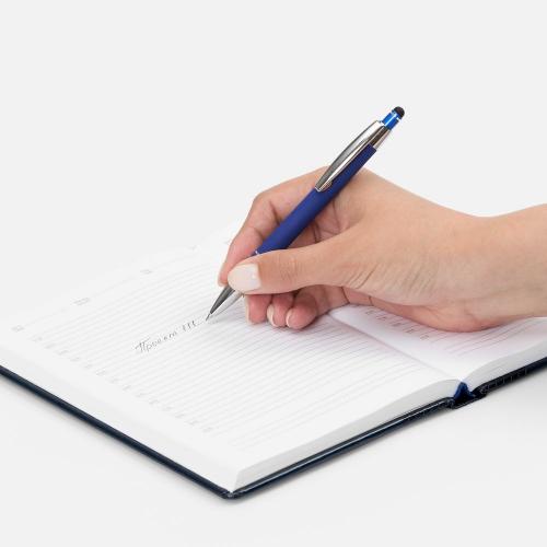Ручка шариковая Sansen Soft Touch со стилусом; - купить подарки с логотипом в Воронеже