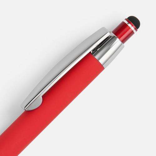 Ручка шариковая Sansen Soft Touch со стилусом; - купить именные сувениры в Воронеже