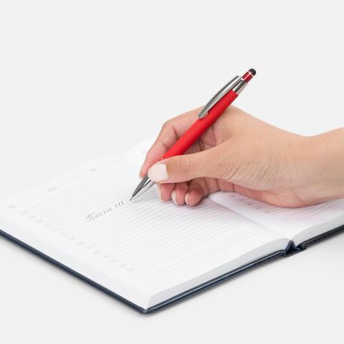 Ручка шариковая Sansen Soft Touch со стилусом; - купить подарки с логотипом в Воронеже