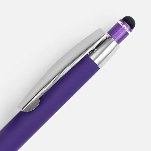 Ручка шариковая Sansen Soft Touch со стилусом; - купить именные сувениры в Воронеже