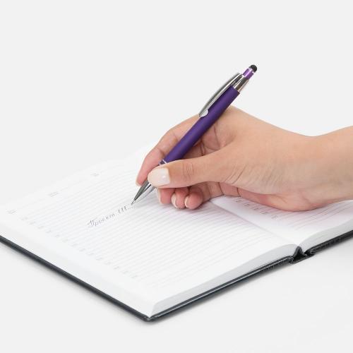 Ручка шариковая Sansen Soft Touch со стилусом; - купить подарки с логотипом в Воронеже