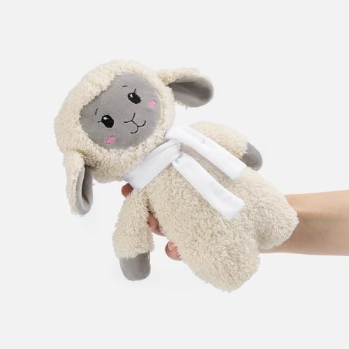 Мягкая игрушка Beastie Toys, овечка с белым шарфом; - купить необычные подарки в Воронеже