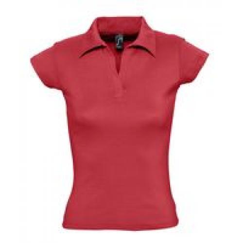 Рубашка поло женская без пуговиц Pretty 220, красная