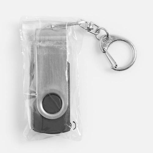 Флешка Twist, черная; - купить подарки с логотипом в Воронеже