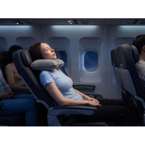 Надувная подушка под шею в чехле Sleep; - купить подарки с логотипом в Воронеже