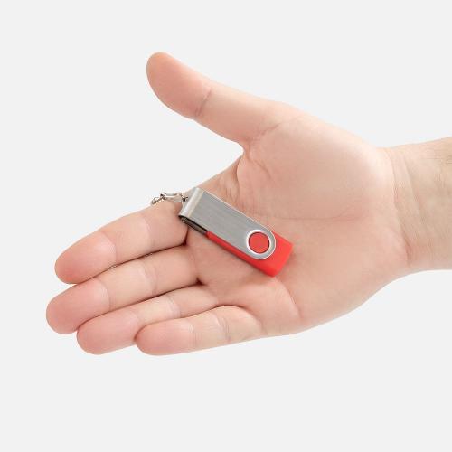 Флешка Twist, красная; - купить именные сувениры в Воронеже