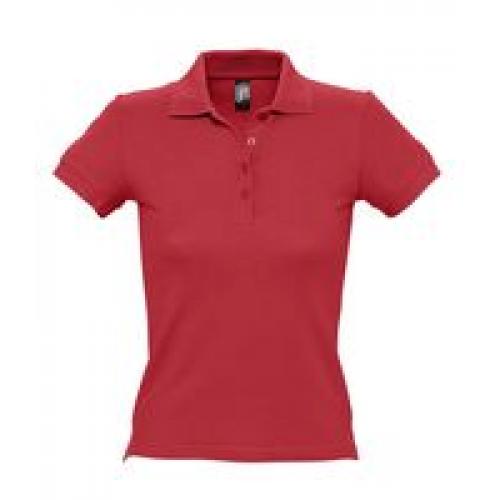 Рубашка поло женская People 210, красная