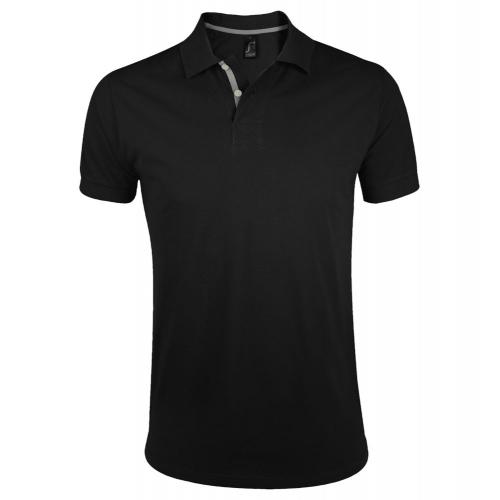 Рубашка поло мужская Portland Men 200 черная; - купить бизнесс-сувениры в Воронеже