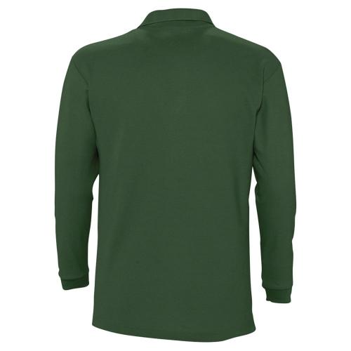Рубашка поло мужская с длинным рукавом Winter II 210 темно-зеленая; - купить необычные подарки в Воронеже
