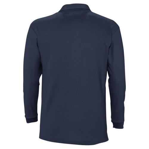 Рубашка поло мужская с длинным рукавом Winter II 210 темно-синяя; - купить необычные подарки в Воронеже