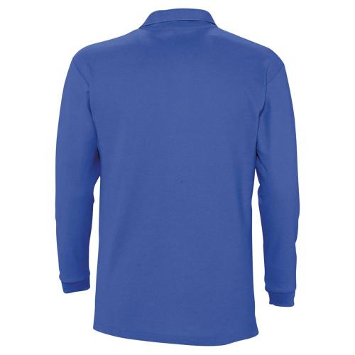 Рубашка поло мужская с длинным рукавом Winter II 210 ярко-синяя; - купить необычные подарки в Воронеже