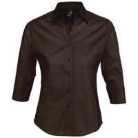 Рубашка женская с рукавом 3/4 Effect 140, темно-коричневая