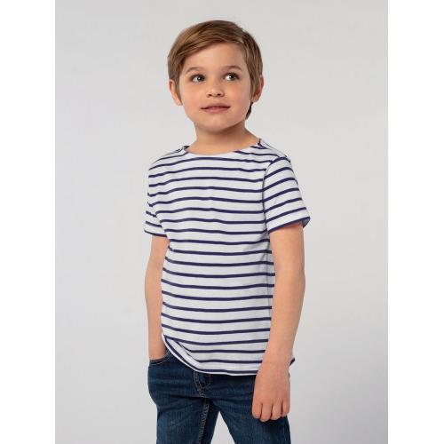 Футболка детская Miles Kids белая с темно-синим; - купить необычные подарки в Воронеже
