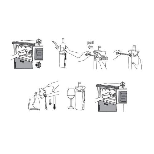 Охладитель для бутылки шампанского Cold bubbles из ПВХ в виде мешочка; - купить подарки с логотипом в Воронеже