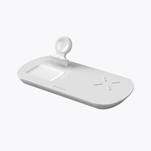 Зарядная станция 3 в 1: iPhone, Apple Watch, Airpods, беспроводная, 17,5 Вт, белая; - купить необычные сувениры в Воронеже