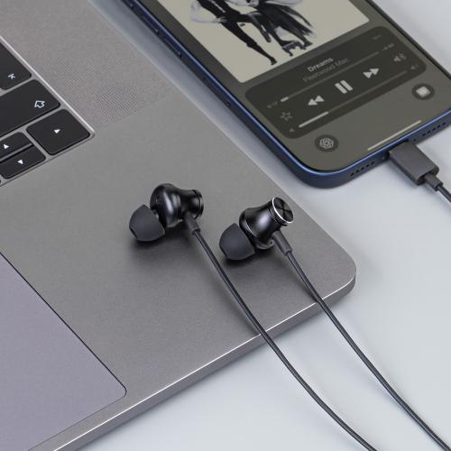 Стереогарнитура Stereo Aura ANC, USB-C, черный; - купить именные сувениры в Воронеже