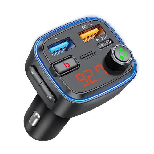FM-трансмиттер Wave Pro, QC/PD, LED, 48Вт, ENC, Bass boost, черный; - купить необычные подарки в Воронеже