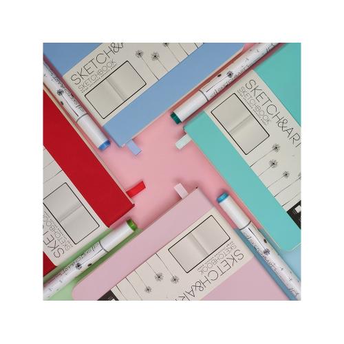 Скетчбук Sketch & Art в мягком переплете 145х145 мм, 100 л. бежевой бумаги 100 гр.; - купить подарки с логотипом в Воронеже