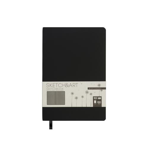 Скетчбук Sketch & Art в мягком переплете 140х210 мм, 100 л. черной бумаги 100 гр.; - купить необычные подарки в Воронеже