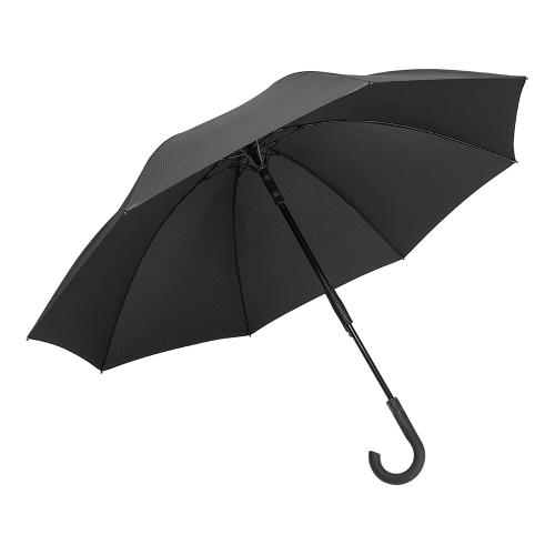 Зонт-трость 7915 Carbon с куполом из переработанного пластика, полуавтомат; - купить необычные подарки в Воронеже